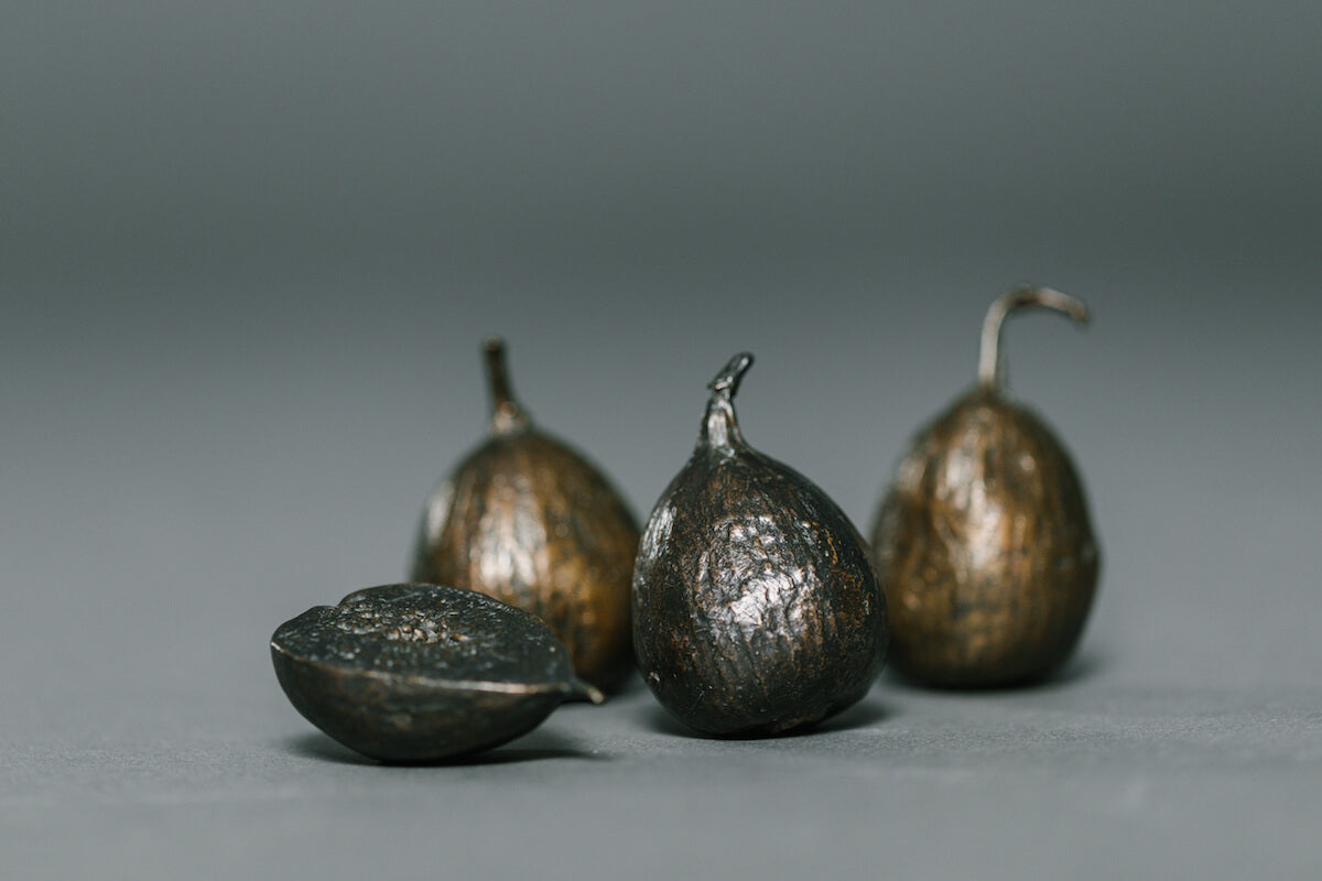 bronze fig sculpture by Alice Andrea Ewing at Pomarius for AUTHOR