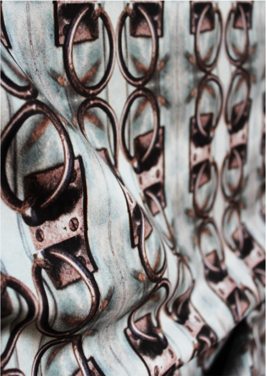Fibonacci Fabric made by Iona Crawford for AUTHOR's collection of British-made luxury homeware
