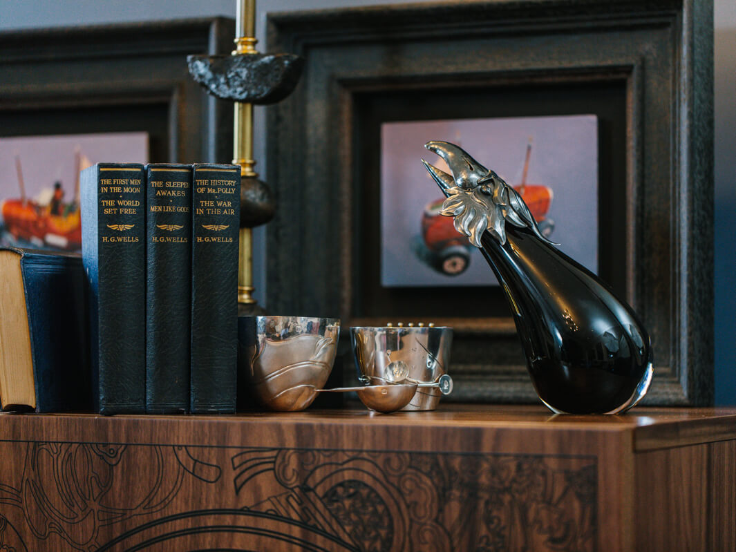 Raven Pourer by Bryony Knox silver water pourer made for AUTHOR's collection of unique home decor