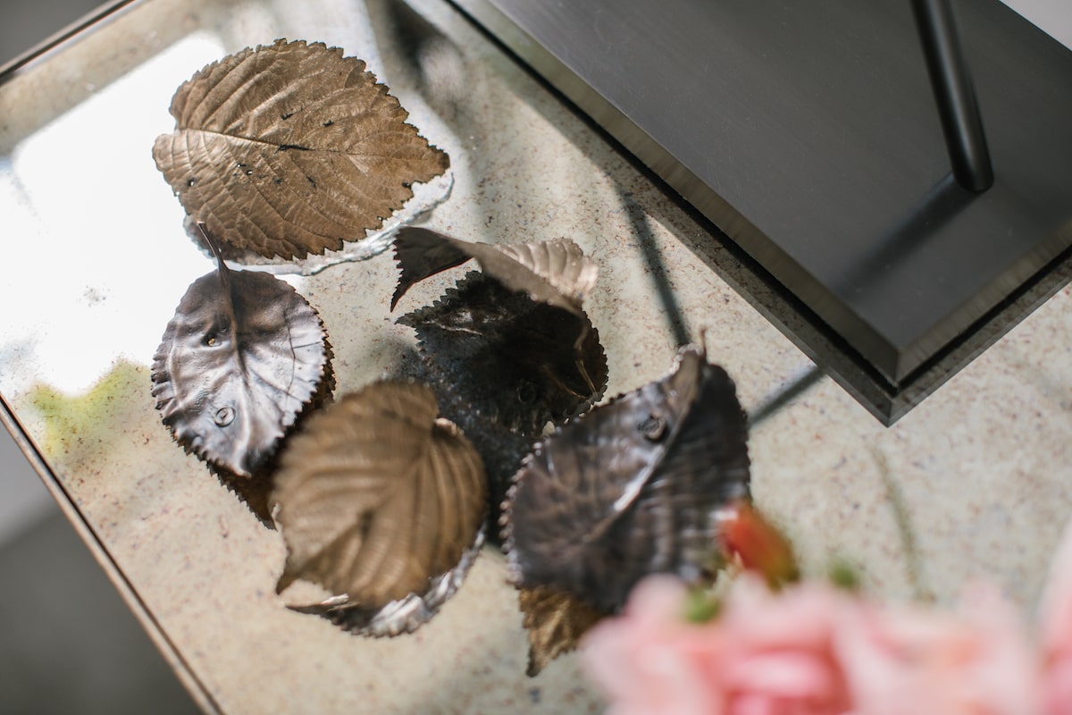 bronze cherry leaves sculpture Ashleaf London for AUTHOR