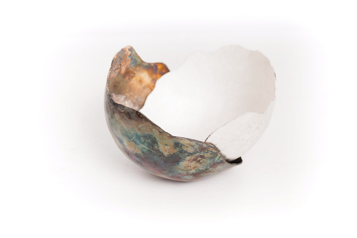 TWO eco-silver bowl by emerging artist Rebecca Phelps for AUTHOR