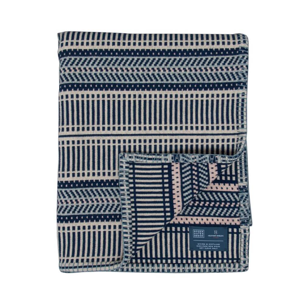 Nougat Throw - 100% wool throw designed by Heather Shields for Roger Oates and AUTHOR