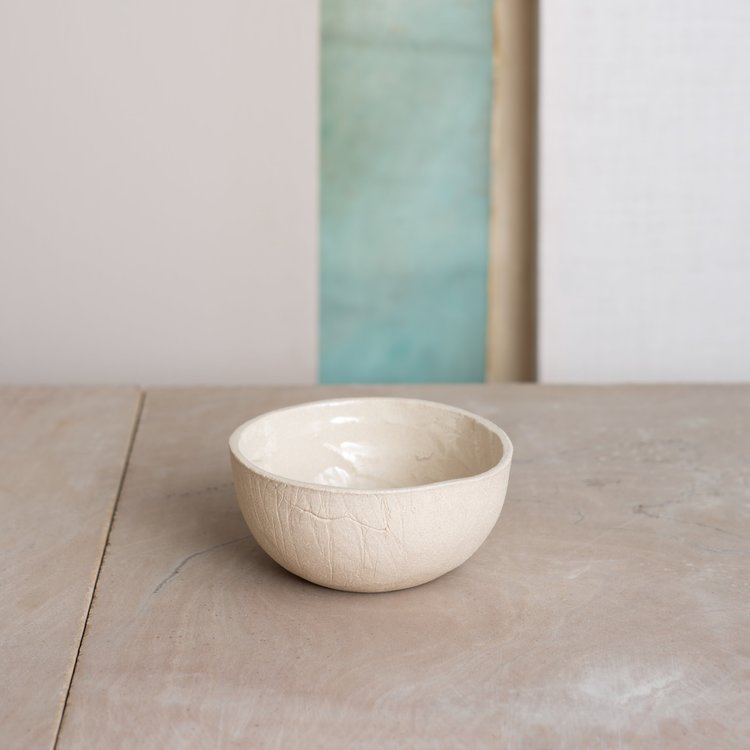 White Sand Kana Soup Bowl by KANA London for AUTHOR's collections of unique British-made home accessories