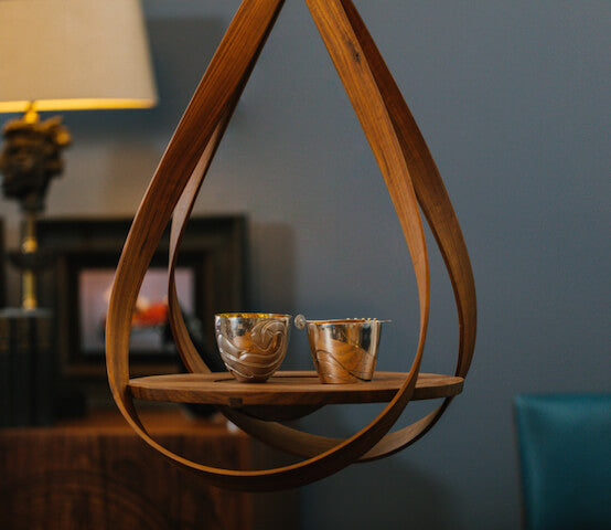 Loop steam-bent plant hanger made in UK by Tom Trimmins for AUTHOR Interiors