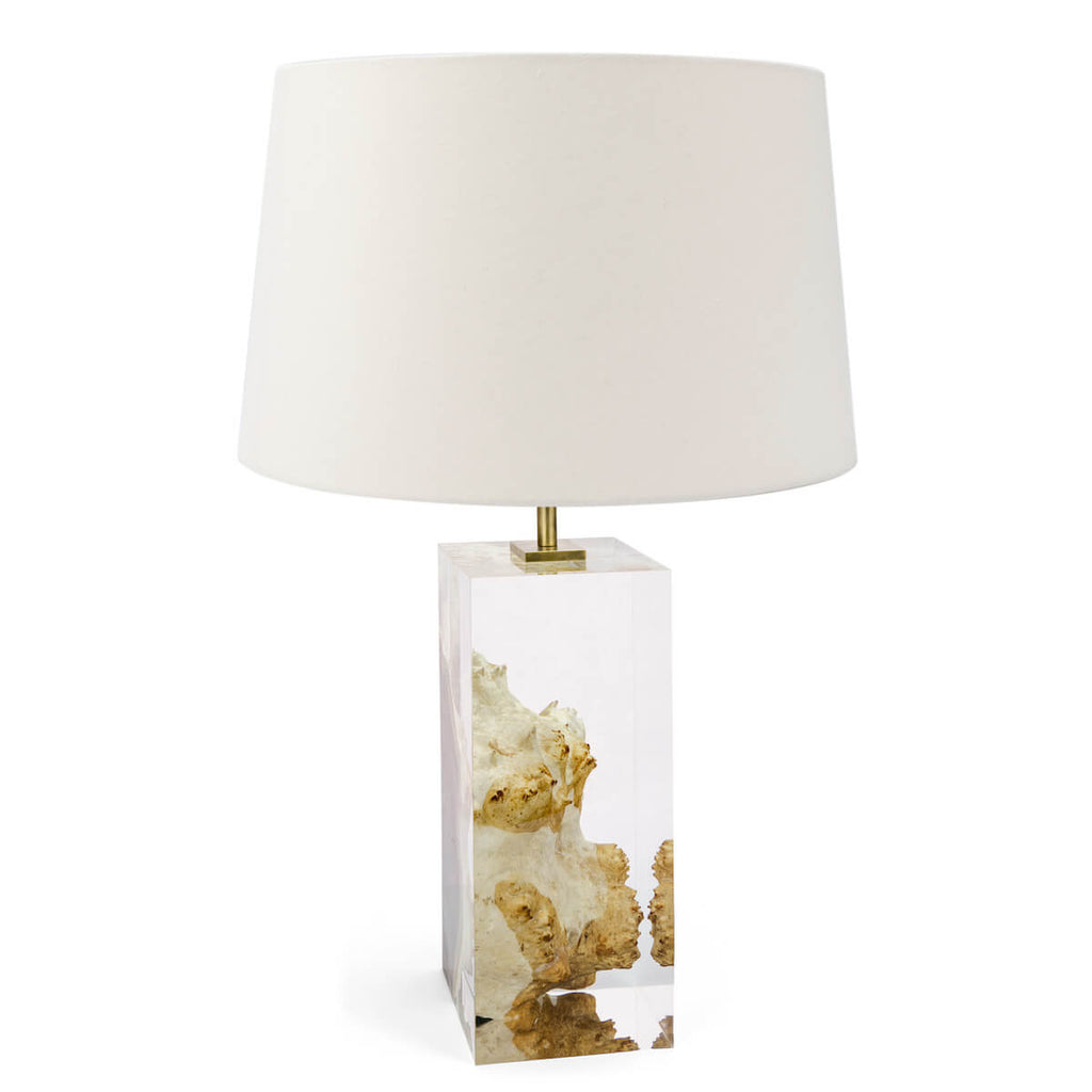 Red Mallee and Acrylic Table Lamp II made by Iluka London for AUTHOR