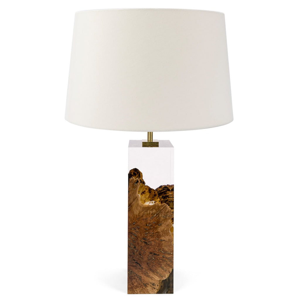 Gold and acrylic lamp hot sale