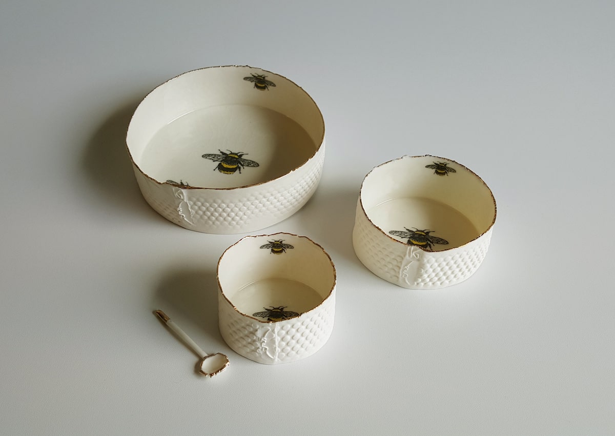 Bee Ramekin Dish handmade by Red Earth Designs for AUTHOR Interiors