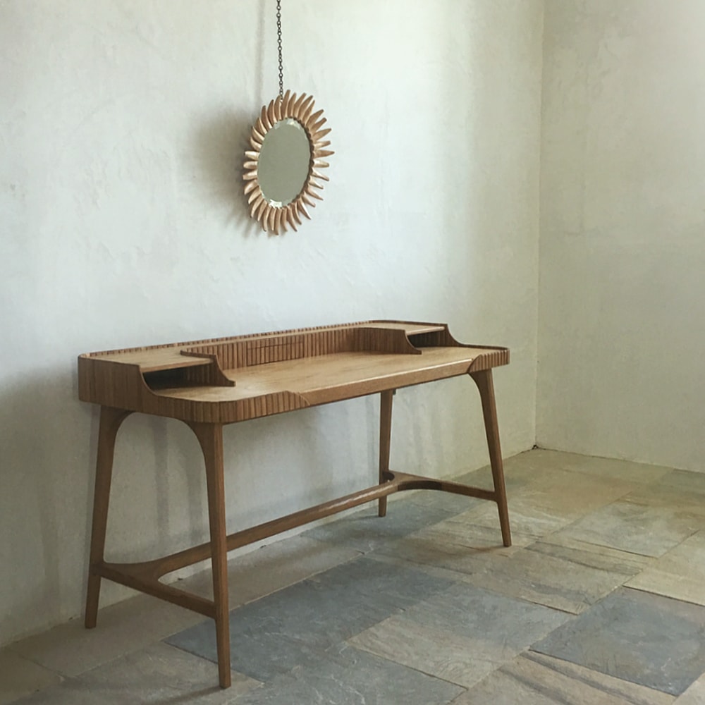 Tambour Desk by Knowles & Christou for AUTHOR's luxury collection of British-made furniture