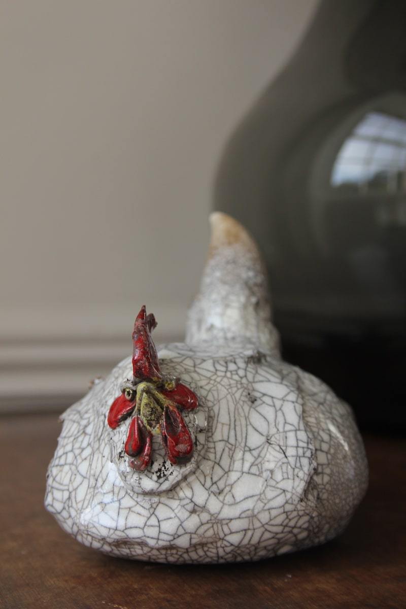 Raku Hen by Richard Ballantyne for AUTHOR's unique collections of British-made home accessories