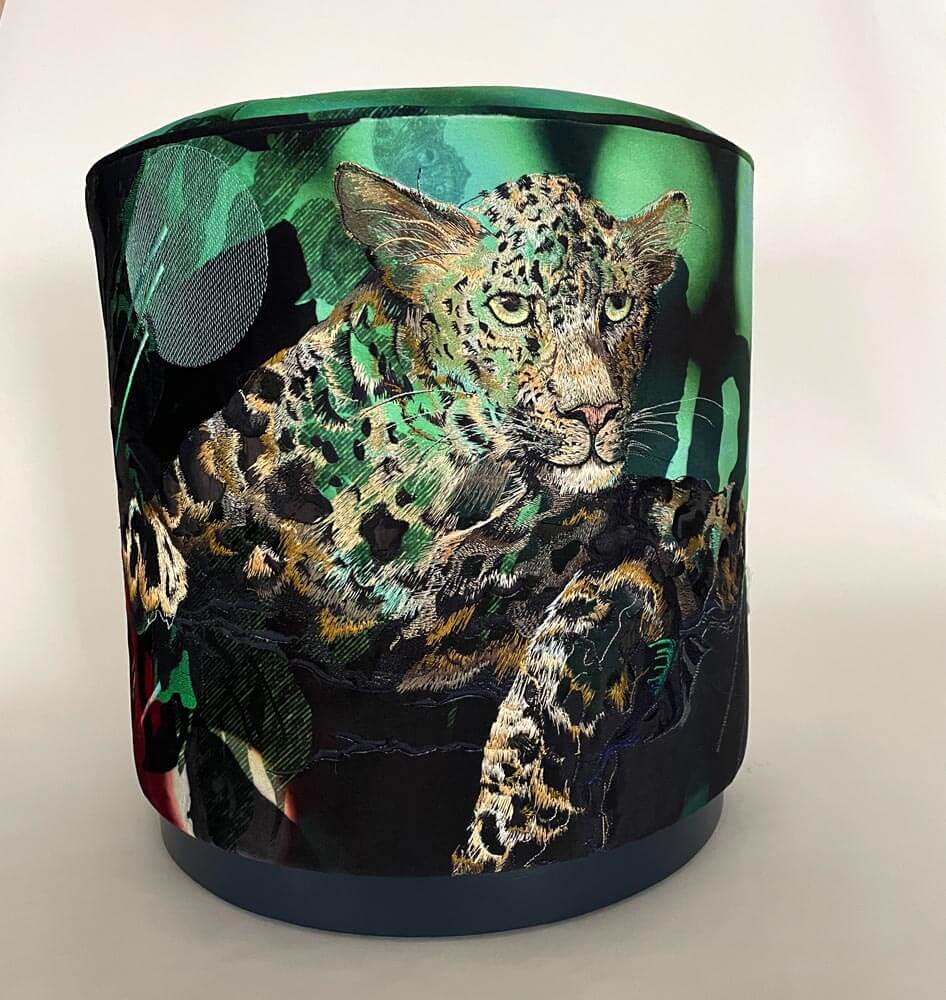Leopard Footstool
