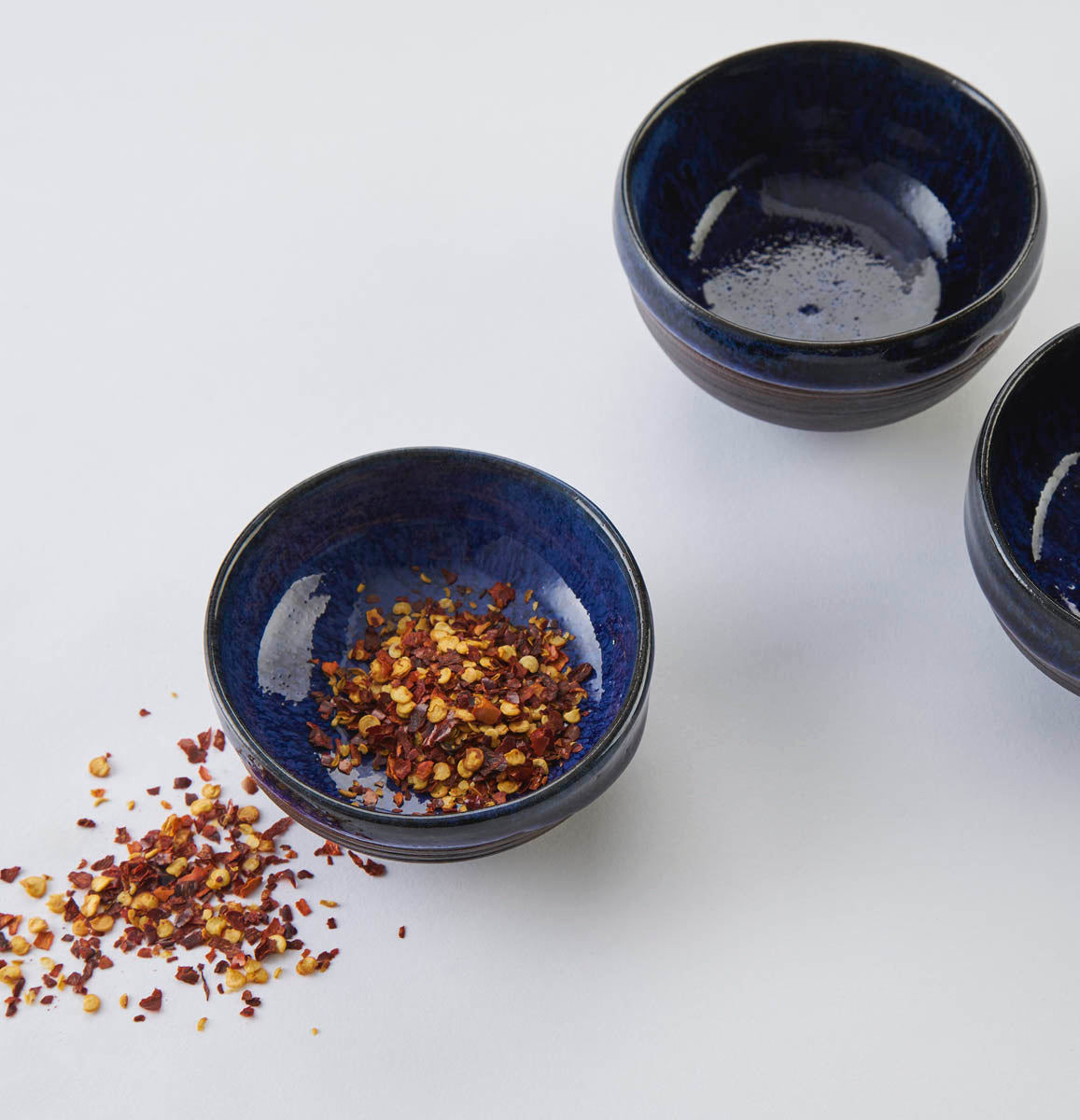 Onyx Black Porcelain Cobalt Blue Bowl