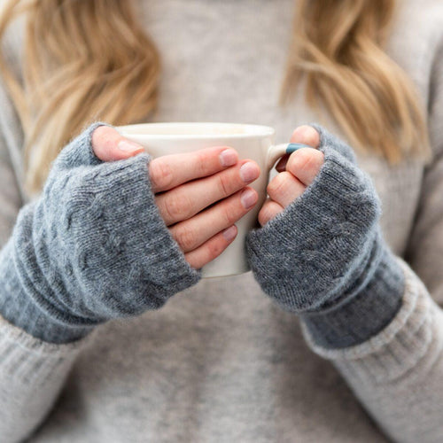 Cable Knit Hand Warmers