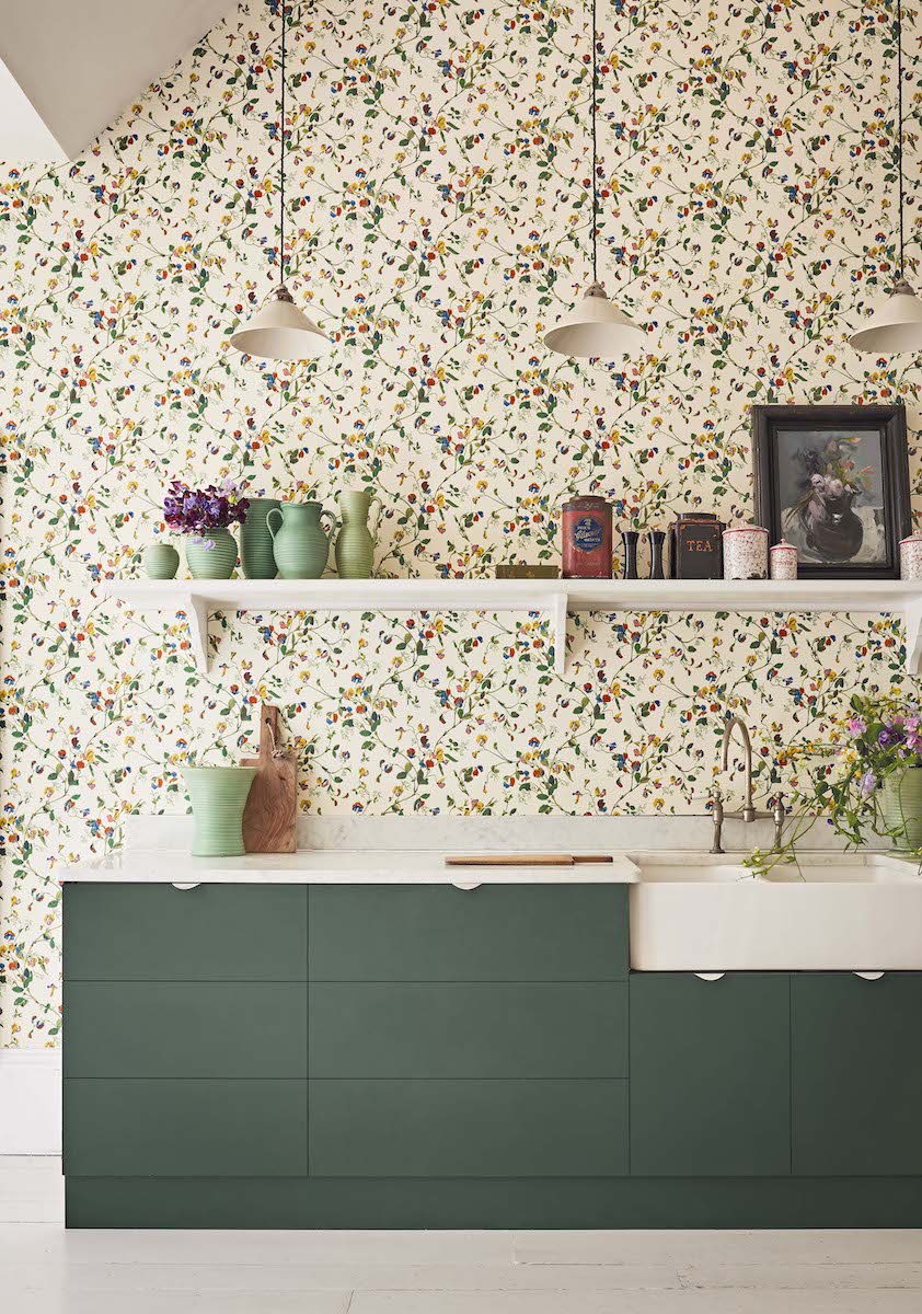 Sweet Pea Wallpaper by Cole & Son for AUTHOR's collections of luxury British-made home accessories