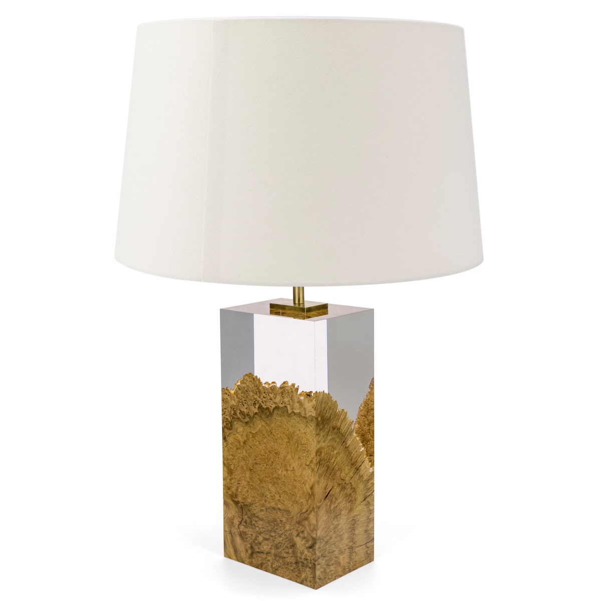 Brown Mallee and Acrylic Table Lamp I by Iluka London for AUTHOR