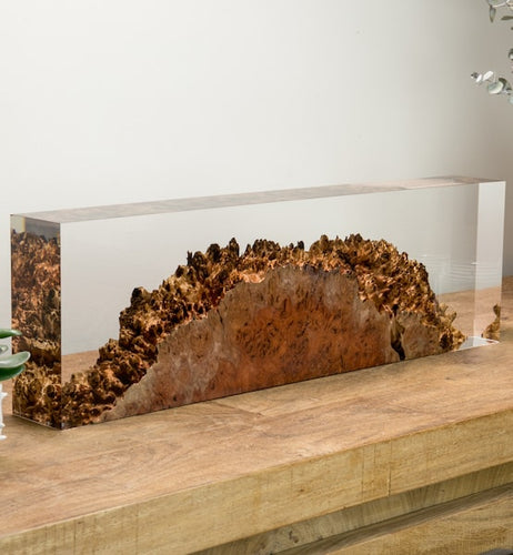 Jarrah and Acrylic Sculpture hand crafted by Iluka London for AUTHOR's collections of British-made home decor