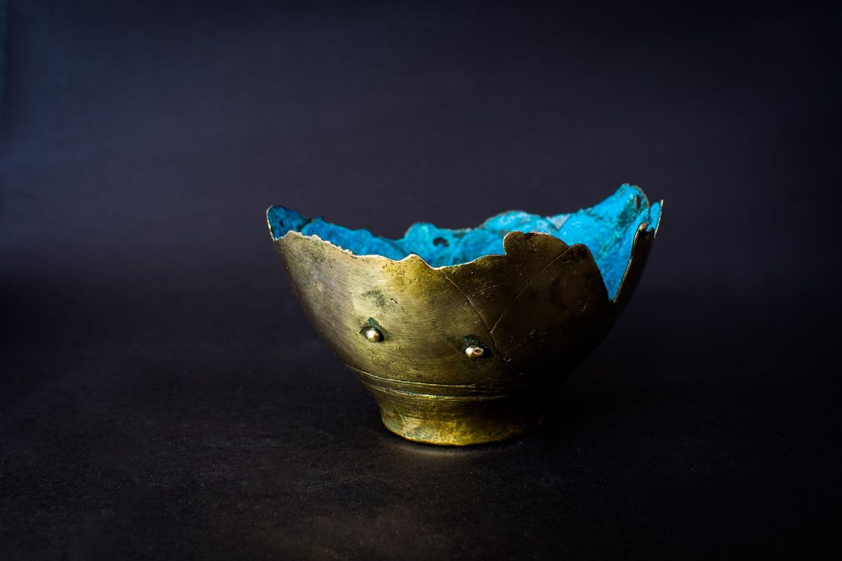Aqua Glow Liquid Spirit Bronze Vessel by Neil Lemaire for AUTHOR Interiors' collection of British made luxury and unique home accessories