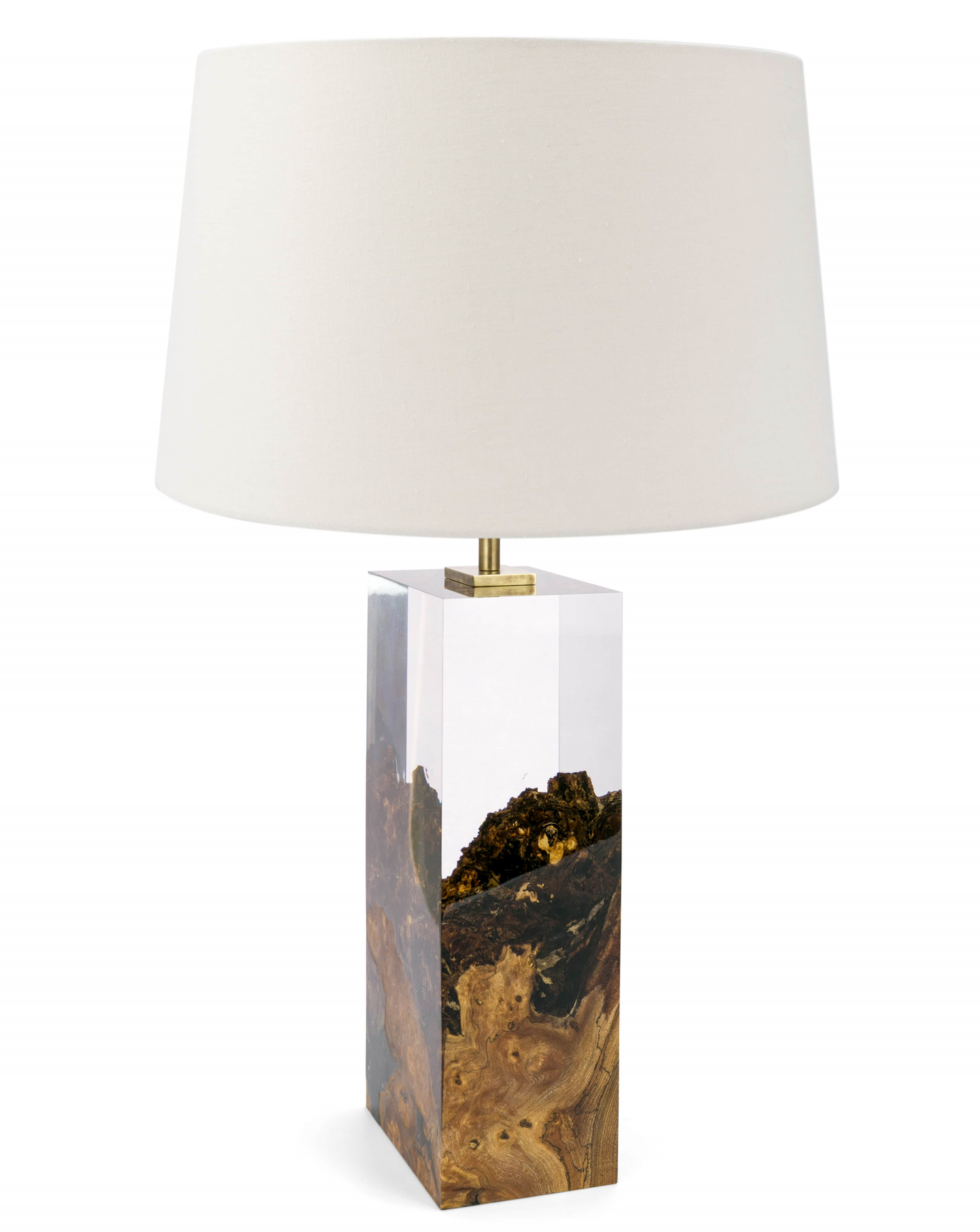 Elm and Acrylic Table Lamp made by Iluka London for AUTHOR: home of British-made furniture and decor