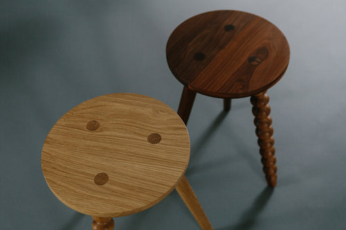 (Perfectly) Imperfect Stool hand crafted by the Galvin Brothers in Britain for AUTHOR