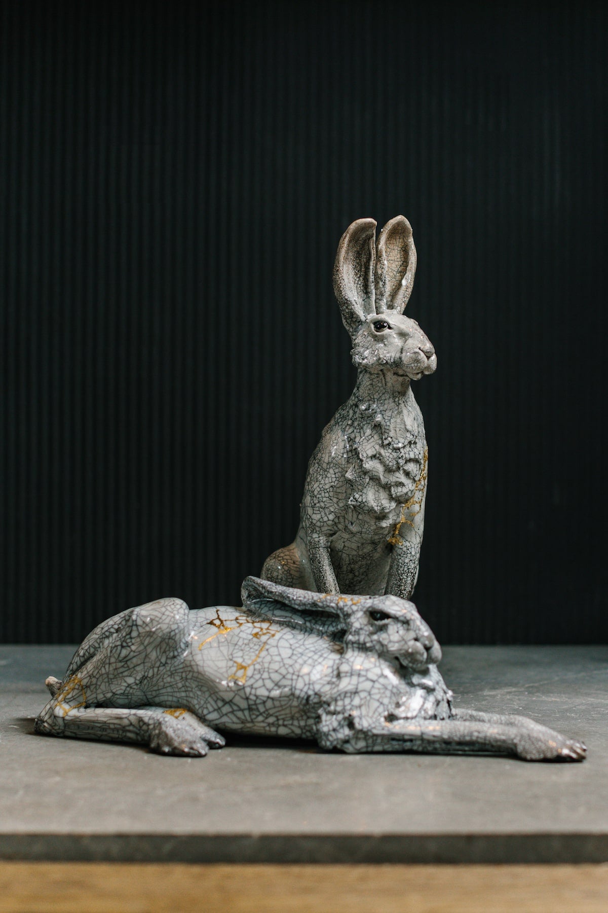 Raku Ceramic Hare, decorative ceramic interior accessory by Richard Ballantyne for AUTHOR