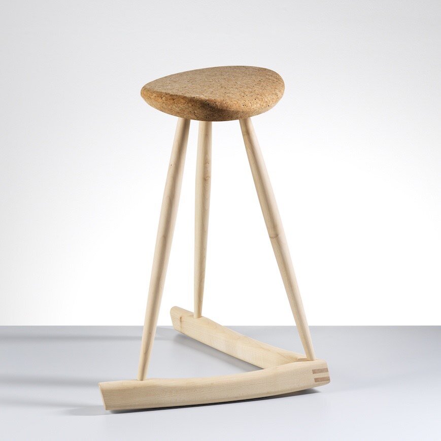 Cork Perch Stool Rocking Stool by Isabelle Moore for AUTHOR Interiors