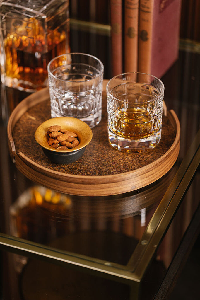 Luxury Draff Drinks Tray made in Scotland by Aymeric Renoud - AUTHOR