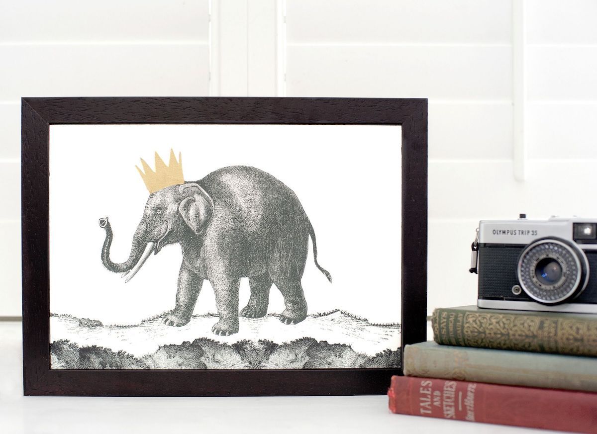 Elephant Print by Mountain & Molehill for AUTHOR's unique collections of British-made home accessories