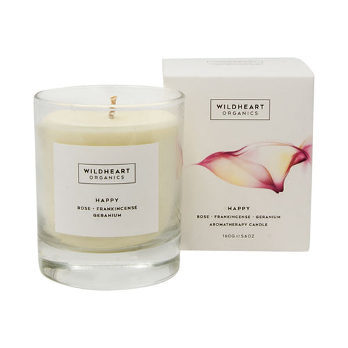 Aromatherapy Plant Wax Candle by Wildheart Organics for AUTHOR'S collections of British-made, luxury home accessories