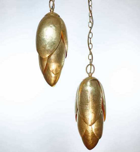 Hammered bronze ceiling pendant made in UK by Cocovara London for AUTHOR Interiors