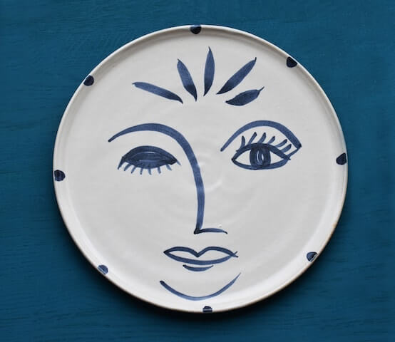 Handmade Lola wall plate made in UK by Kinkatou for AUTHOR Interiors