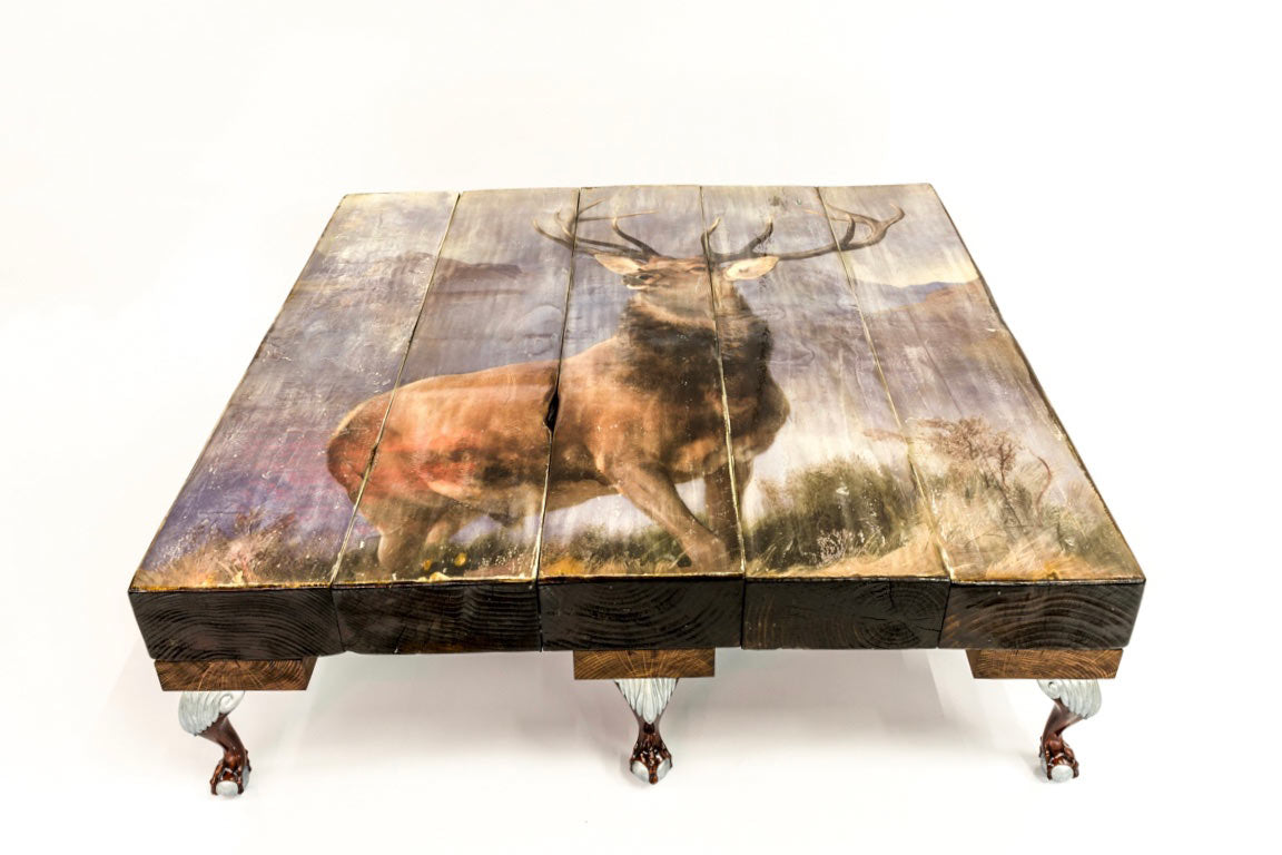 Luxury Highland Stag Coffee Table made in Britain by Cappa E Spada for AUTHOR Interiors' collection of handcrafted bespoke coffee tables made in the UK