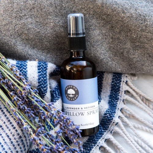 Lavender & Vetiver Pillow Spray by Made On Our Farm for AUTHOR's unique collections of British-made gifts