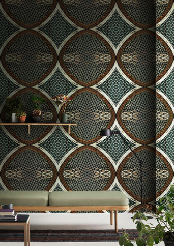 Evergreen Wallpaper made by Iona Crawford for AUTHOR: home of British-made luxury homeware