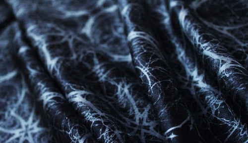 Midnight Limbs abstract fabric made in Britain by Iona Crawford for AUTHOR Interiors