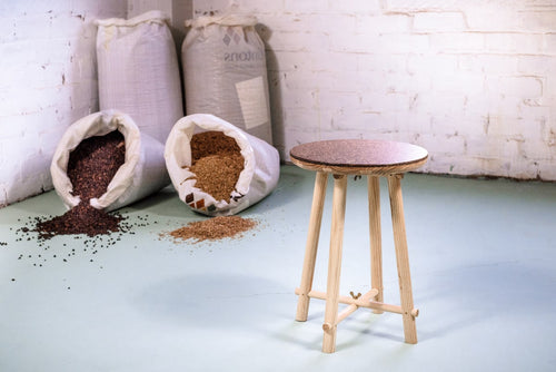 Peg Stool made from Beer and Barley brewery waste by Draff for AUTHOR Interiors