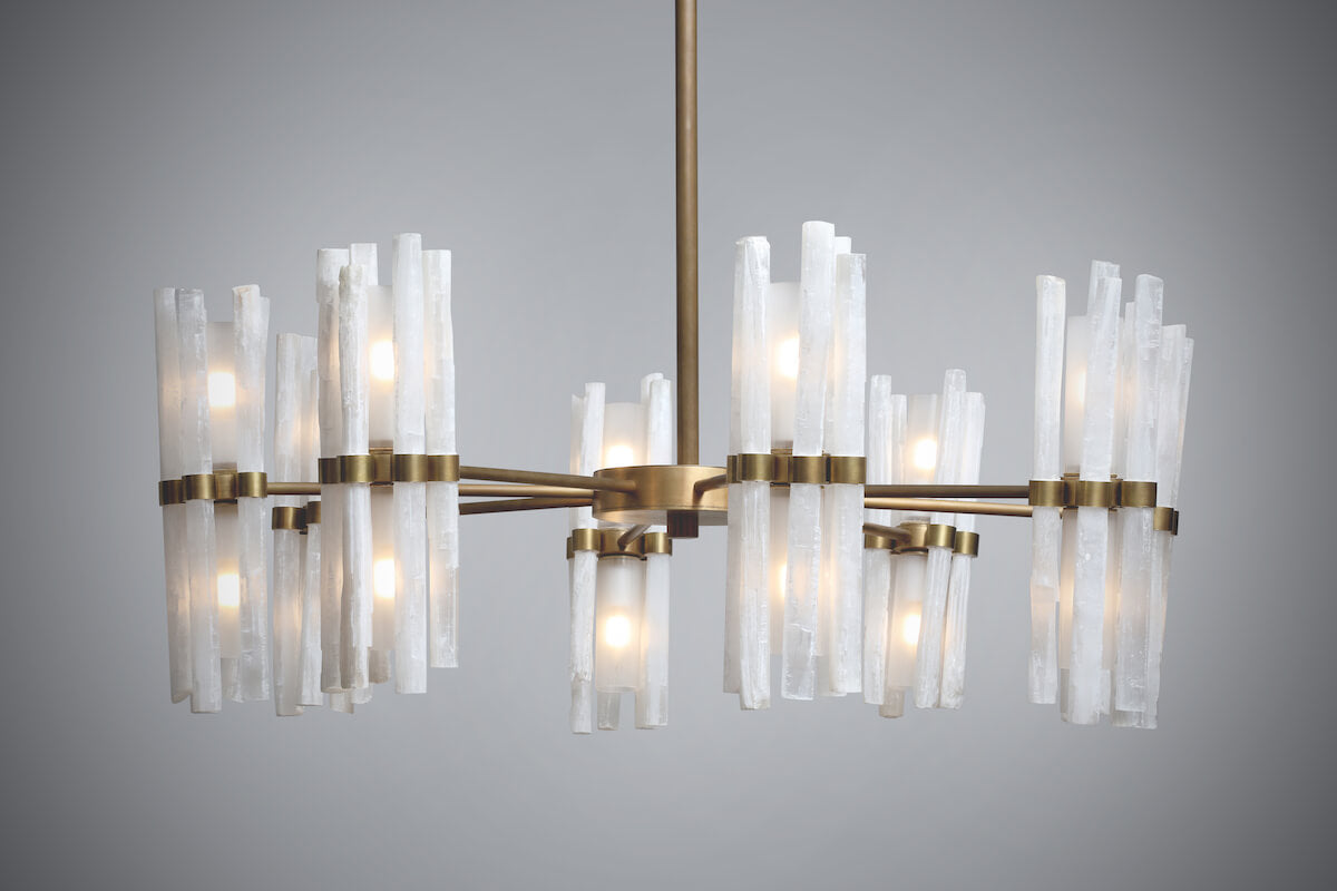 Rock Crystal Flute Chandelier by Cocovara Lighting for AUTHOR