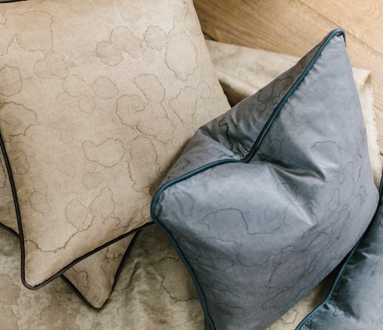 Dappled Beetle Cushions by AUTHOR: the home of British-made luxury furniture and interior accessories