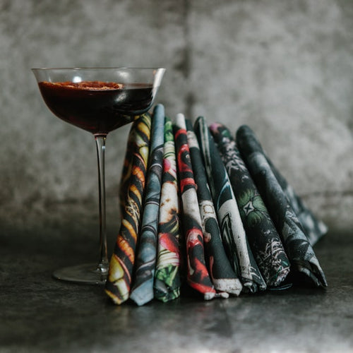 Cocktail napkins by Iona Crawford for AUTHOR: home of British-made luxury homeware