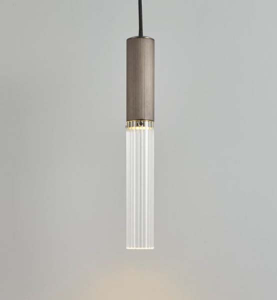 Flume 50 Pendant Light by J. Adams & Co for AUTHOR's collection of British made luxury bronze pendant lighting