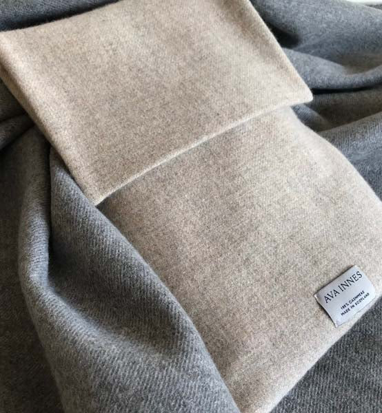 Cashmere Hot Water Bottle Cover by AVA INNES for AUTHOR's collection of British-made luxury homeware accessories