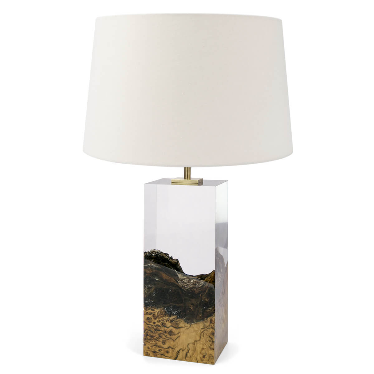 Oak and Acrylic Table Lamp I made in the UK by Iluka London for AUTHOR
