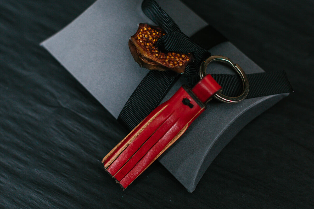 McTassle Key Ring leather key ring by McRostie for AUTHOR's collection of British-made luxury accessories