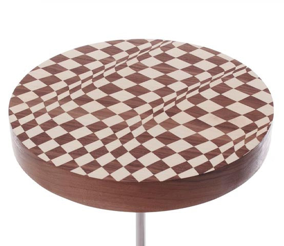 Ripple Side Table by Roger Nathan marquetry table for AUTHOR's collection of British made luxury side tables