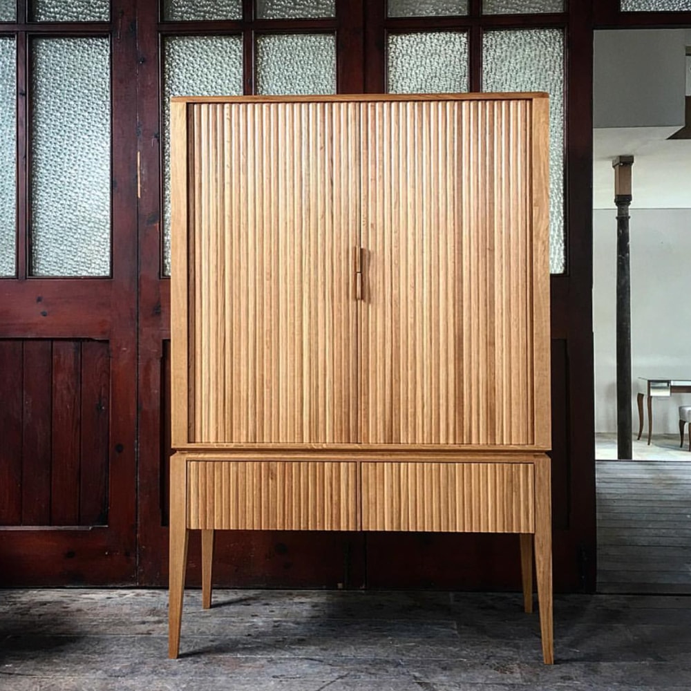 Tambour Cabinet by Knowles & Christou for AUTHOR's collection of British-made luxury furniture